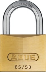 ABUS 65/50 Brass Key Differed Std Shackle Brass Padlock 65 Size 50mm