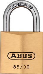 ABUS 85/30 Brass Key Differed Std Shackle Brass Padlock 85 Size 30mm