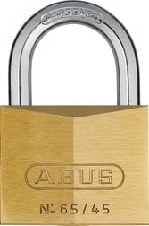 ABUS 65/45 Brass Key Differed Std Shackle Brass Padlock 65 Size 45mm