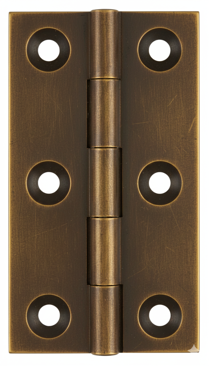 Simonswerk 0920 Solid Drawn Unwashered Brass Butt Hinges 38 X 23mm C/W Screws Antique Brass