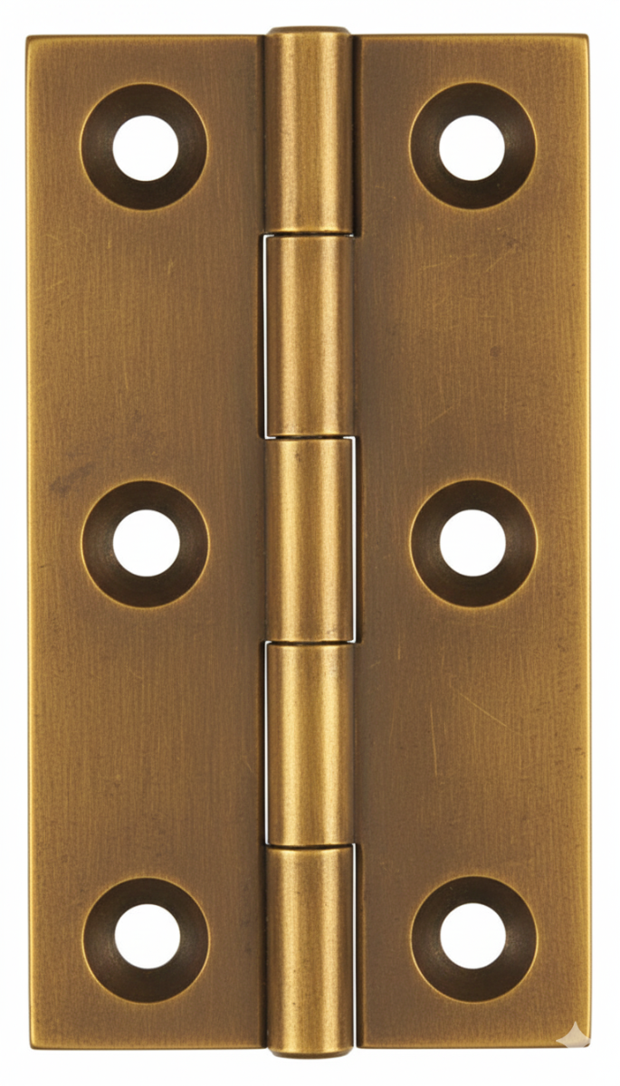 Simonswerk 0920 Solid Drawn Unwashered Brass Butt Hinges 38 X 23mm C/W Screws Aged Brass