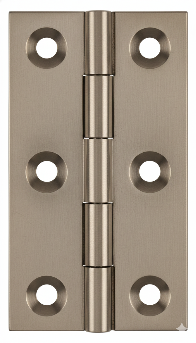 Simonswerk 0920 Solid Drawn Unwashered Brass Butt Hinges 38 X 23mm C/W Screws Antique Nickel