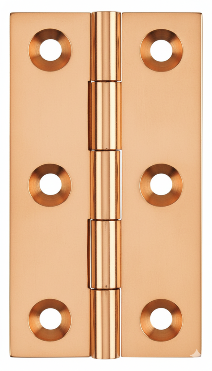 Simonswerk 0920 Solid Drawn Unwashered Brass Butt Hinges 38 X 23mm C/W Screws Copper Plated