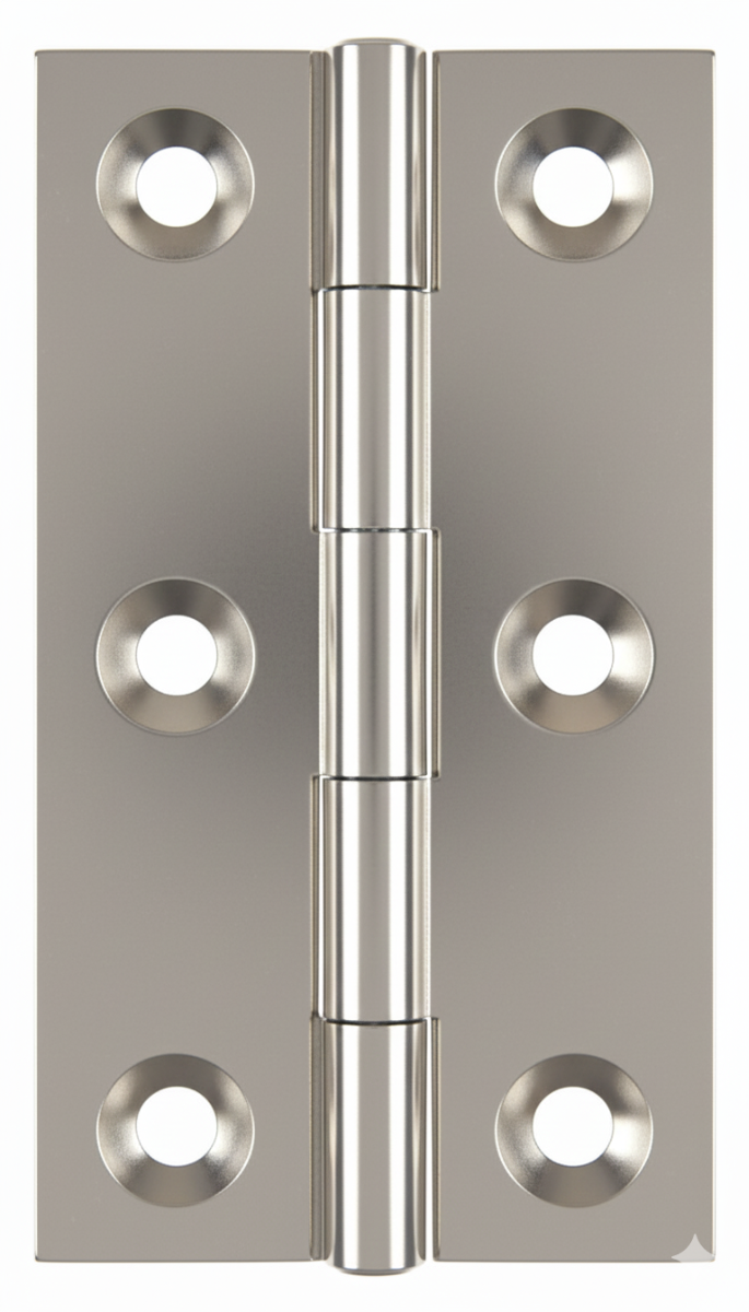 Simonswerk 0920 Solid Drawn Unwashered Brass Butt Hinges 38 X 23mm C/W Screws Polished Nickel