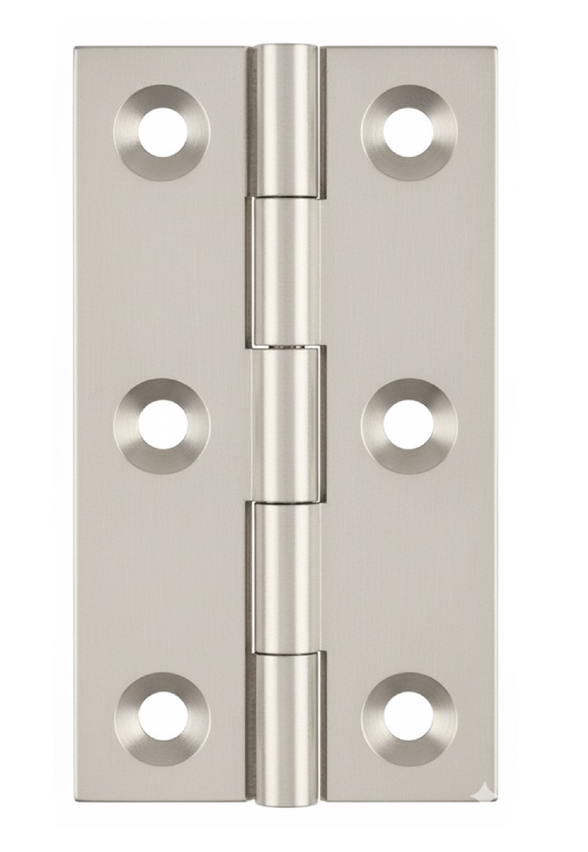 Simonswerk 0920 Solid Drawn Unwashered Brass Butt Hinges 38 X 23mm C/W Screws Pearl Nickel Plated