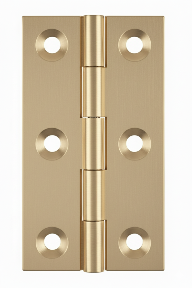 Simonswerk 0920 Solid Drawn Unwashered Brass Butt Hinges 38 X 23mm C/W Screws Satin Brass