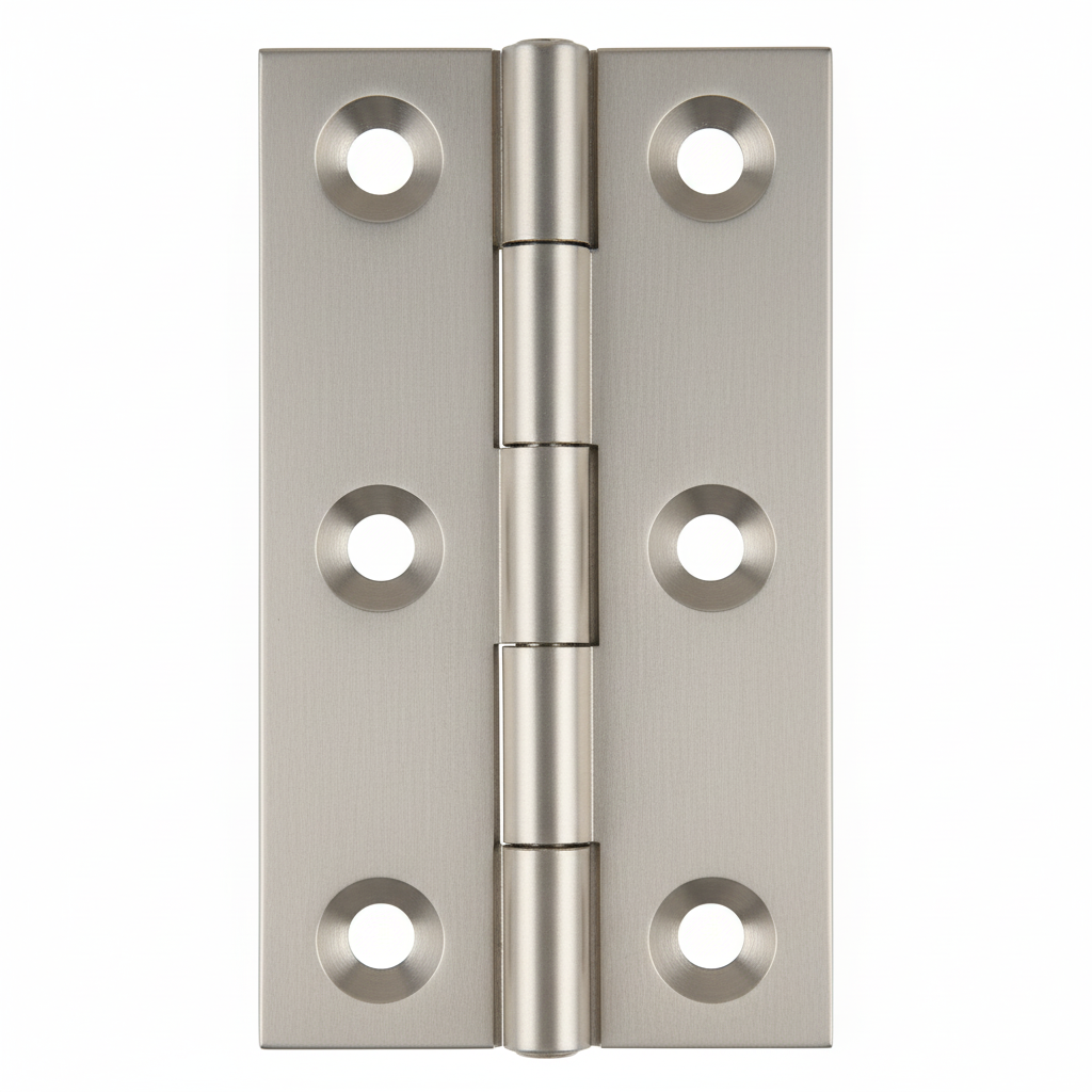 Simonswerk 0940 Solid Drawn Unwashered Brass Butt Hinges 50.8mm X 28.5mm C/W Screws Pearl Nickel Plated