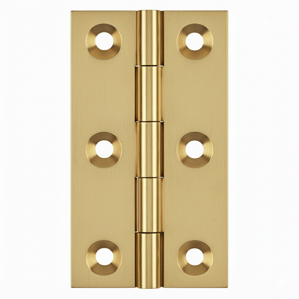 Simonswerk 0940 Solid Drawn Unwashered Brass Butt Hinges 50.8mm X 28.5mm C/W Screws Satin Brass