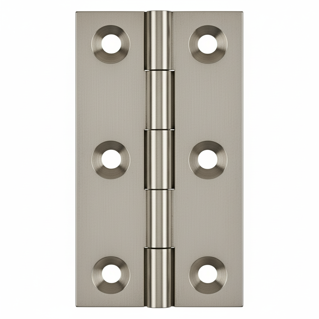 Simonswerk 0940 Solid Drawn Unwashered Brass Butt Hinges 50.8mm X 28.5mm C/W Screws Satin Chrome