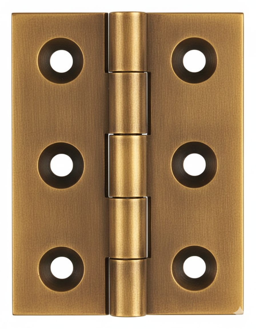 Simonswerk 0950 Solid Drawn Unwashered Brass Butt Hinges 50.8mm X 38mm C/W Screws Antique Brass