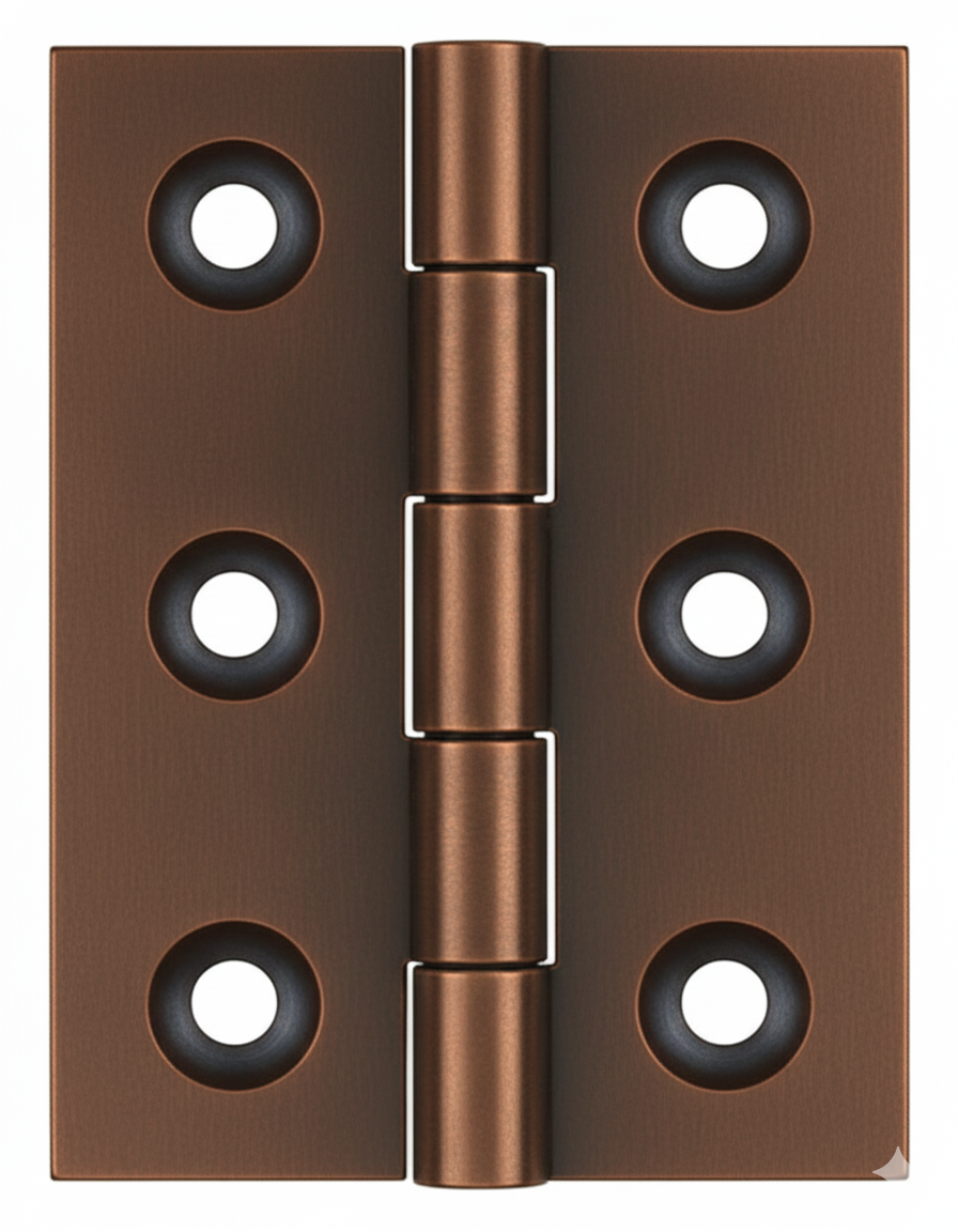 Simonswerk 0950 Solid Drawn Unwashered Brass Butt Hinges 50.8mm X 38mm C/W Screws Copper Bronze
