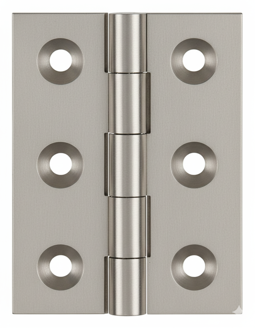 Simonswerk 0950 Solid Drawn Unwashered Brass Butt Hinges 50.8mm X 38mm C/W Screws Pearl Nickel Plated