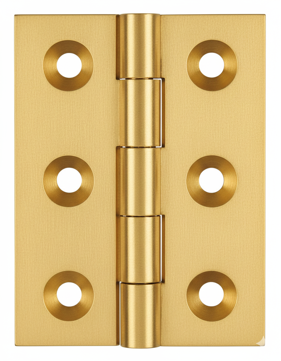 Simonswerk 0950 Solid Drawn Unwashered Brass Butt Hinges 50.8mm X 38mm C/W Screws Satin Brass