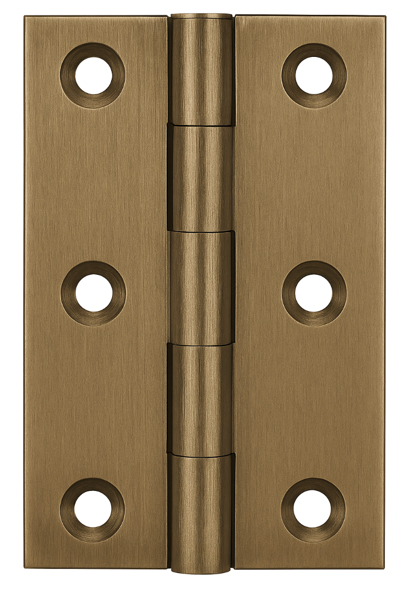 Simonswerk 0960 Solid Drawn Unwashered Brass Butt Hinges 63.5mm X 35mm C/W Screws Antique Brass