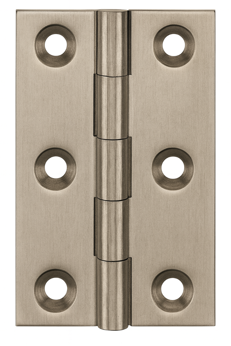 Simonswerk 0960 Solid Drawn Unwashered Brass Butt Hinges 63.5mm X 35mm C/W Screws Antique Nickel