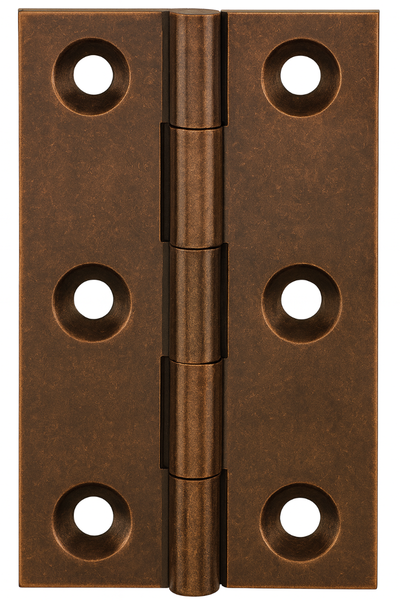 Simonswerk 0960 Solid Drawn Unwashered Brass Butt Hinges 63.5mm X 35mm C/W Screws Copper Bronze