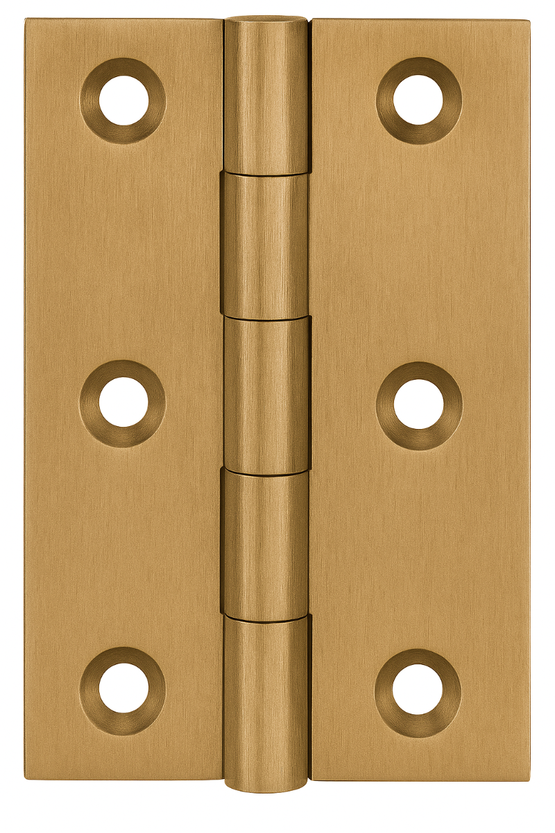 Simonswerk 0960 Solid Drawn Unwashered Brass Butt Hinges 63.5mm X 35mm C/W Screws Honeycombe