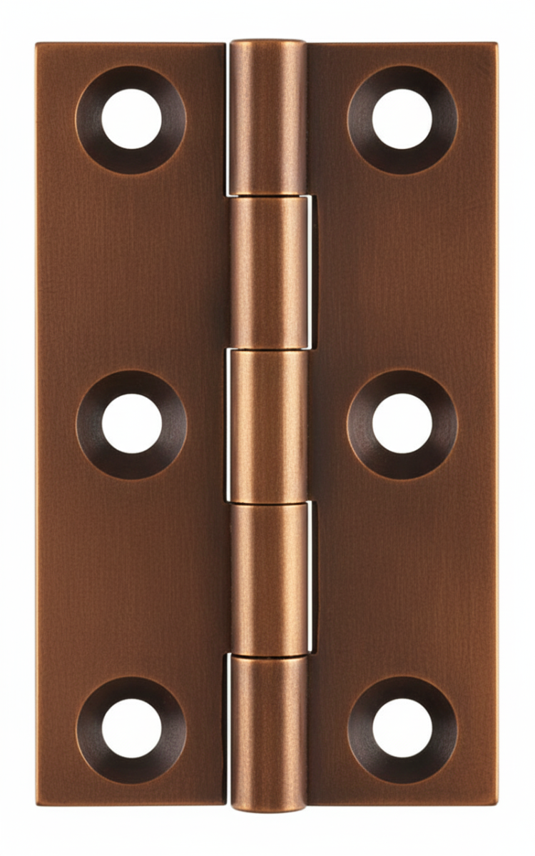 Simonswerk 0962 Solid Drawn Unwashered Brass Butt Hinges 63.5mm X 38mm C/W Screws Copper Bronze