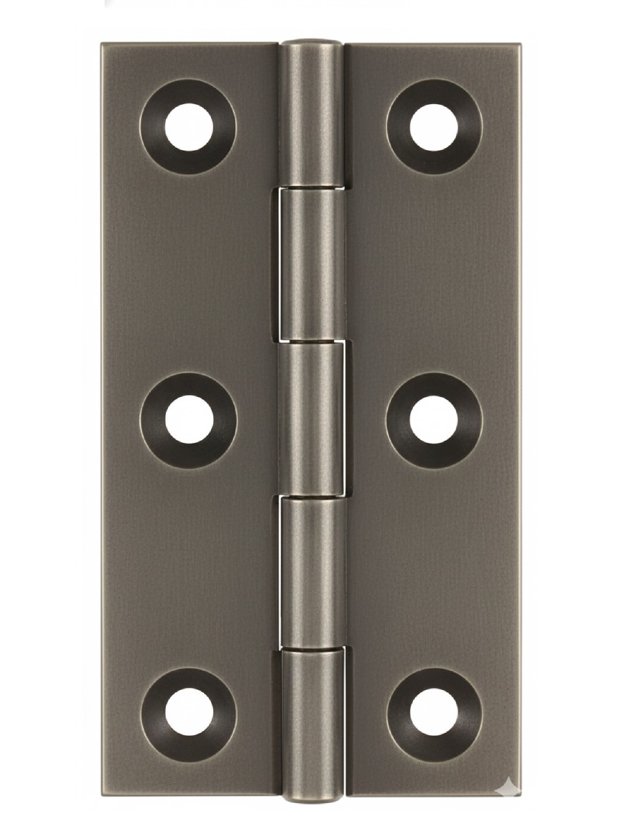 Simonswerk 0965 Solid Drawn Unwashered Brass Butt Hinges 75mm X 35mm C/W Screws Antique Nickel