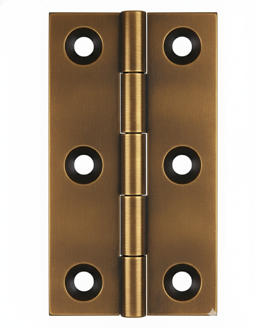 Simonswerk 0970 Solid Drawn Unwashered Brass Butt Hinges 75mm X 40mm C/W Screws Antique Brass