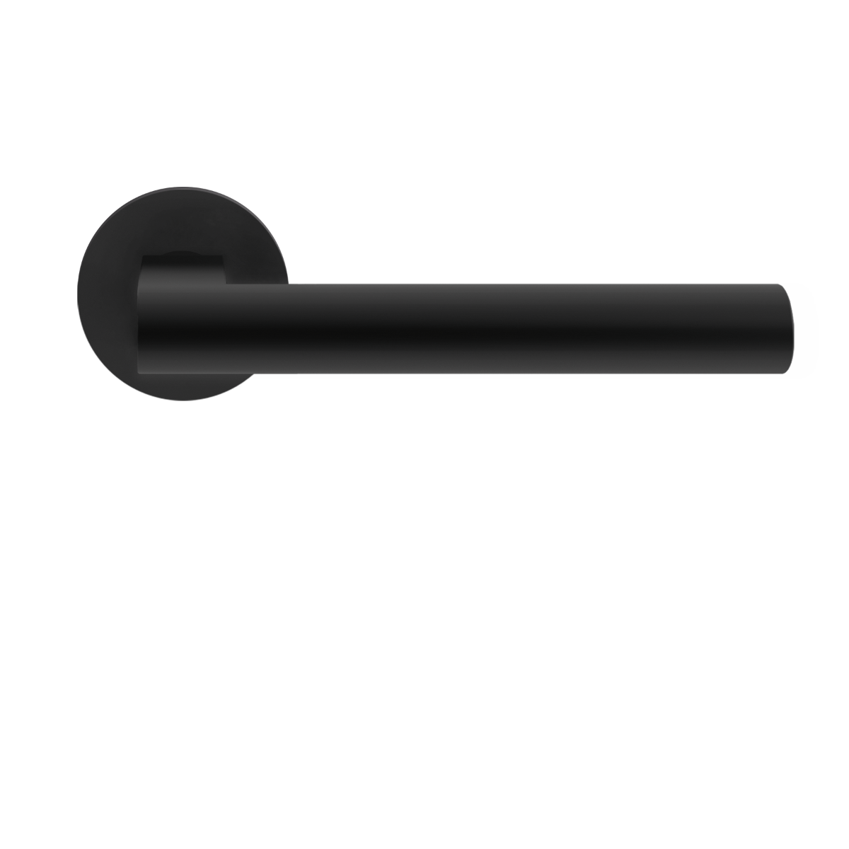 Karcher Design EPL45 Madeira Door Handle on Round Plandesign rose in cosmos black,