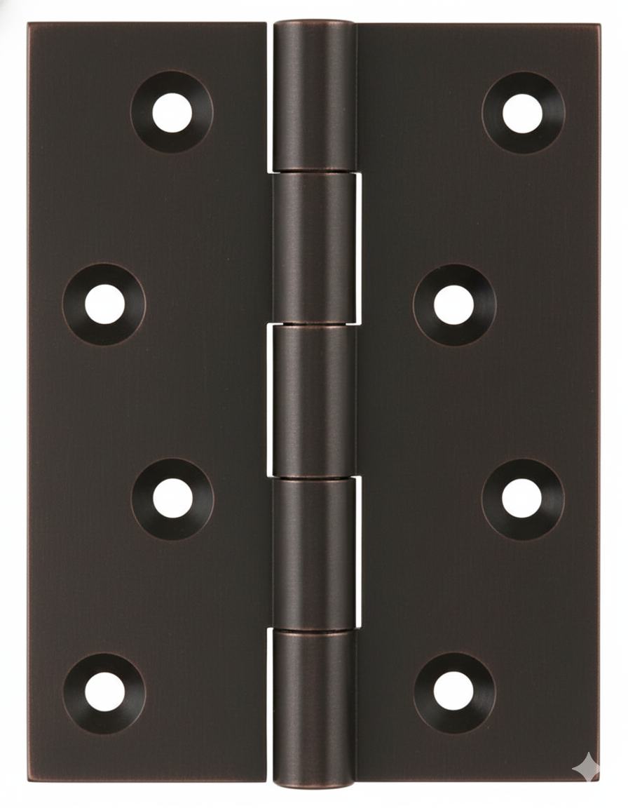 Simonswerk 1050 Solid Drawn Unwashered Brass Butt Hinges 100mm X 75mm C/W Screws Imitation Bronze