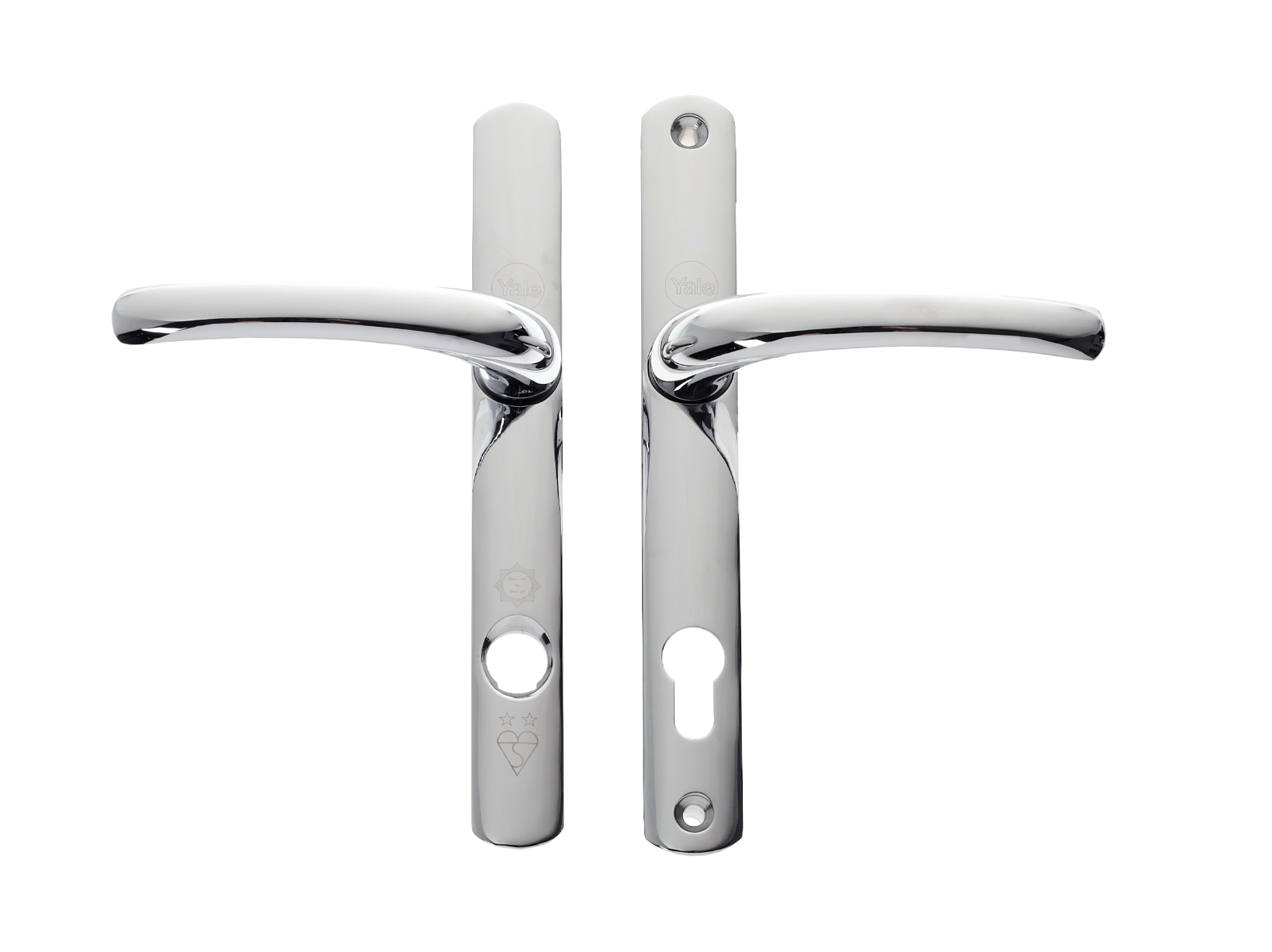 Yale TS007 2* Platinum Security Handle Polished Chrome P-Y2G-HSLL-PC