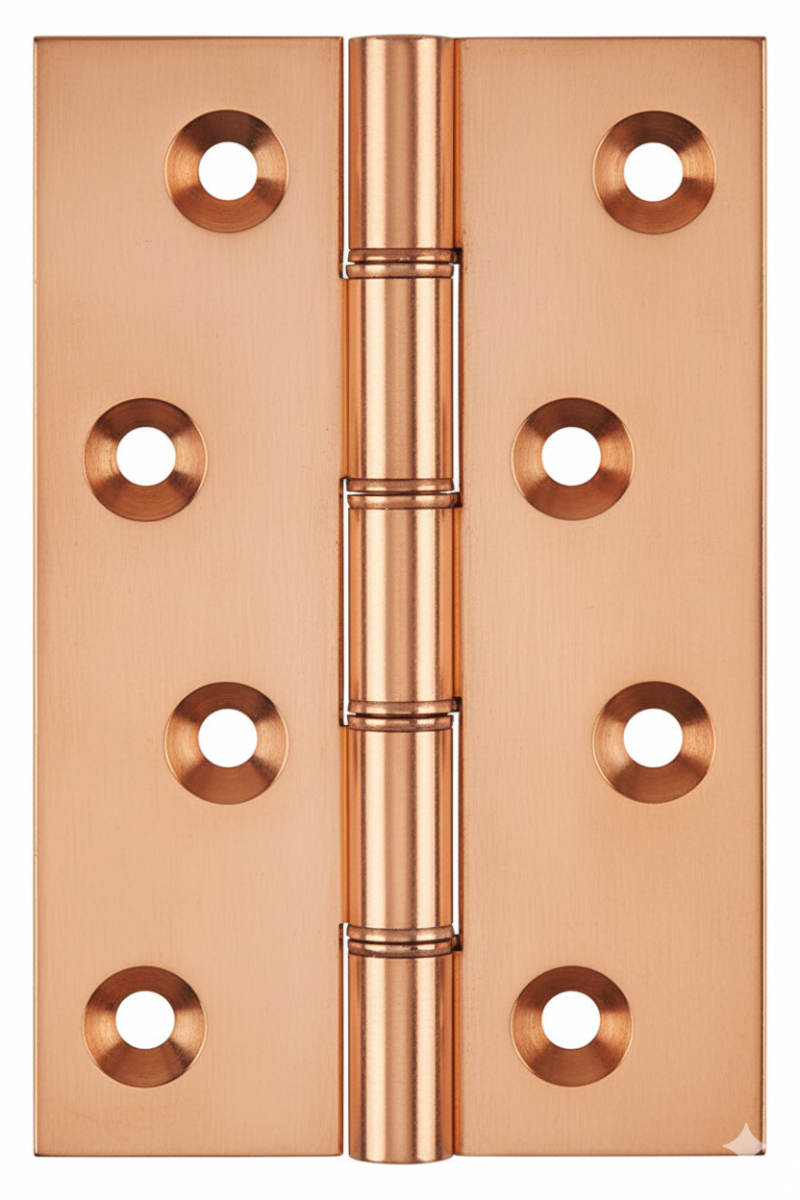 Simonswerk 1240 Double Phosphor Bronze Washered Brass Butt Hinge 100mm x 65mm c/w Screws Copper Plated