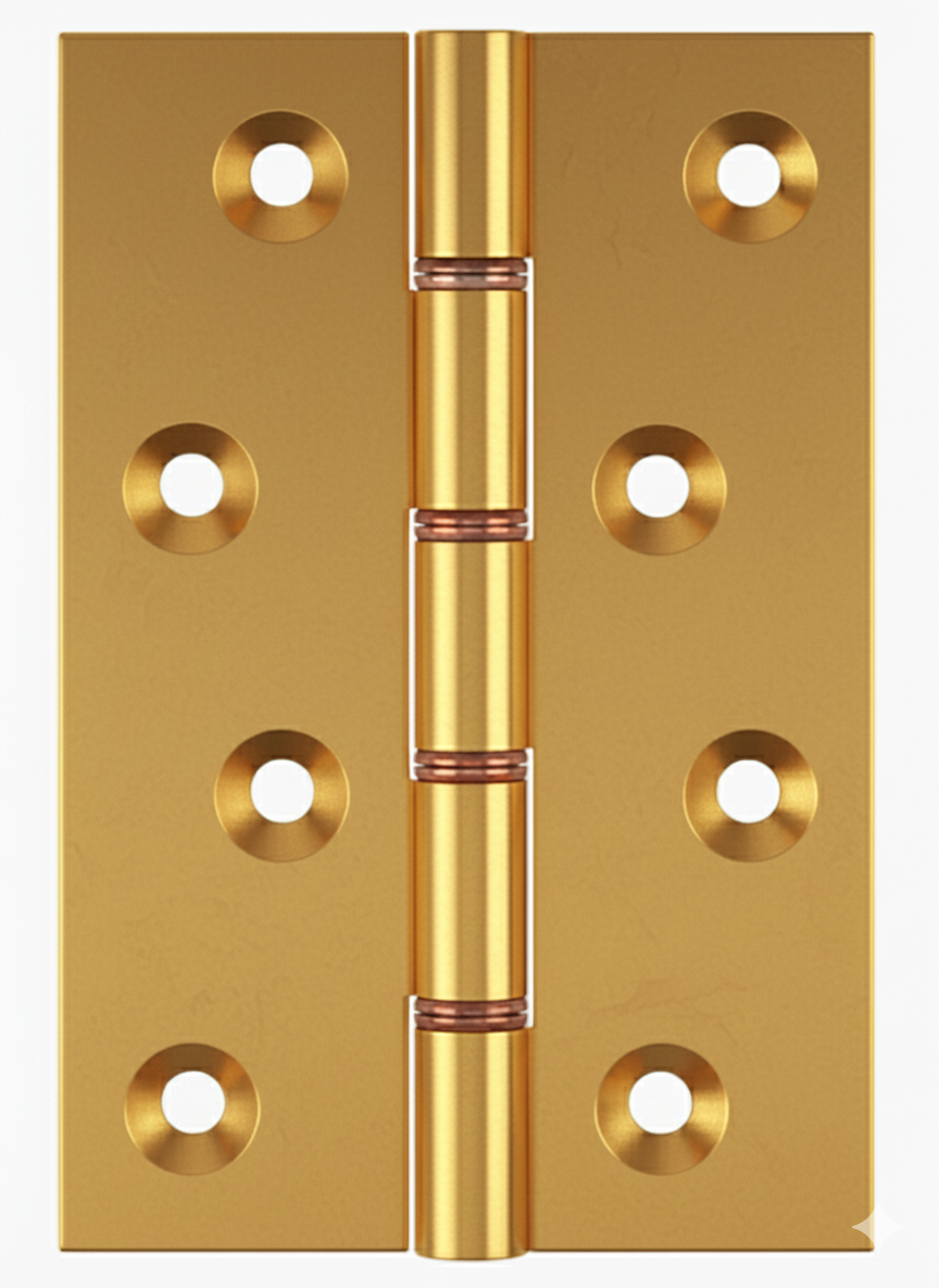 Simonswerk 1240 Double Phosphor Bronze Washered Brass Butt Hinge 100mm x 65mm c/w Screws Honeycombe