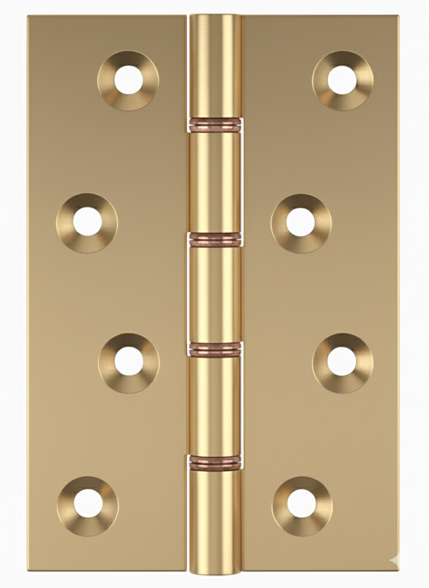 Simonswerk 1240 Double Phosphor Bronze Washered Brass Butt Hinge 100mm x 65mm c/w Screws Satin Brass