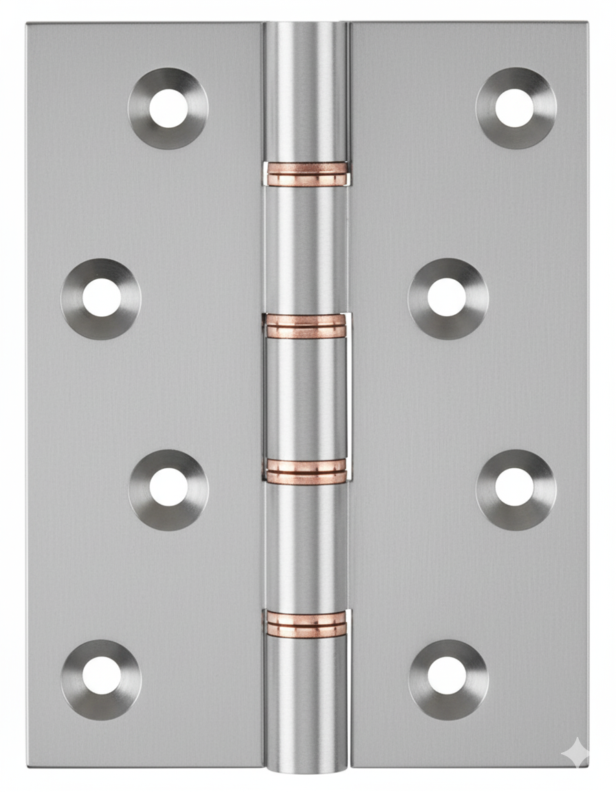 Simonswerk 1250 Double Phosphor Bronze Washered Brass Butt Hinge 100mmx 75mm c/w Screws Satin Chrome
