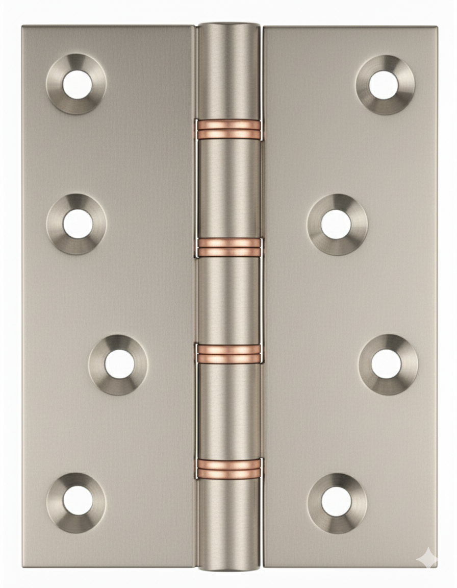 Simonswerk 1250 Double Phosphor Bronze Washered Brass Butt Hinge 100mmx 75mm c/w Screws Satin Nickel