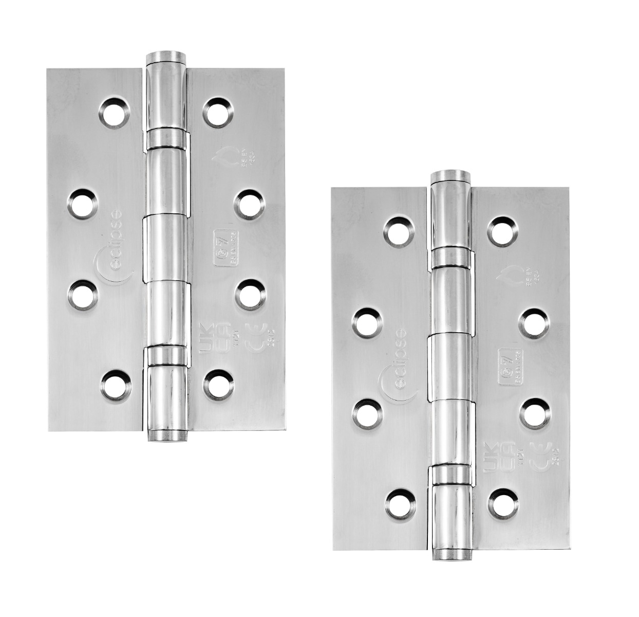 Eclipse Ball Bearing Hinge Grade 7 102x67x2mm PSS 14342 Polished Stainless Steel