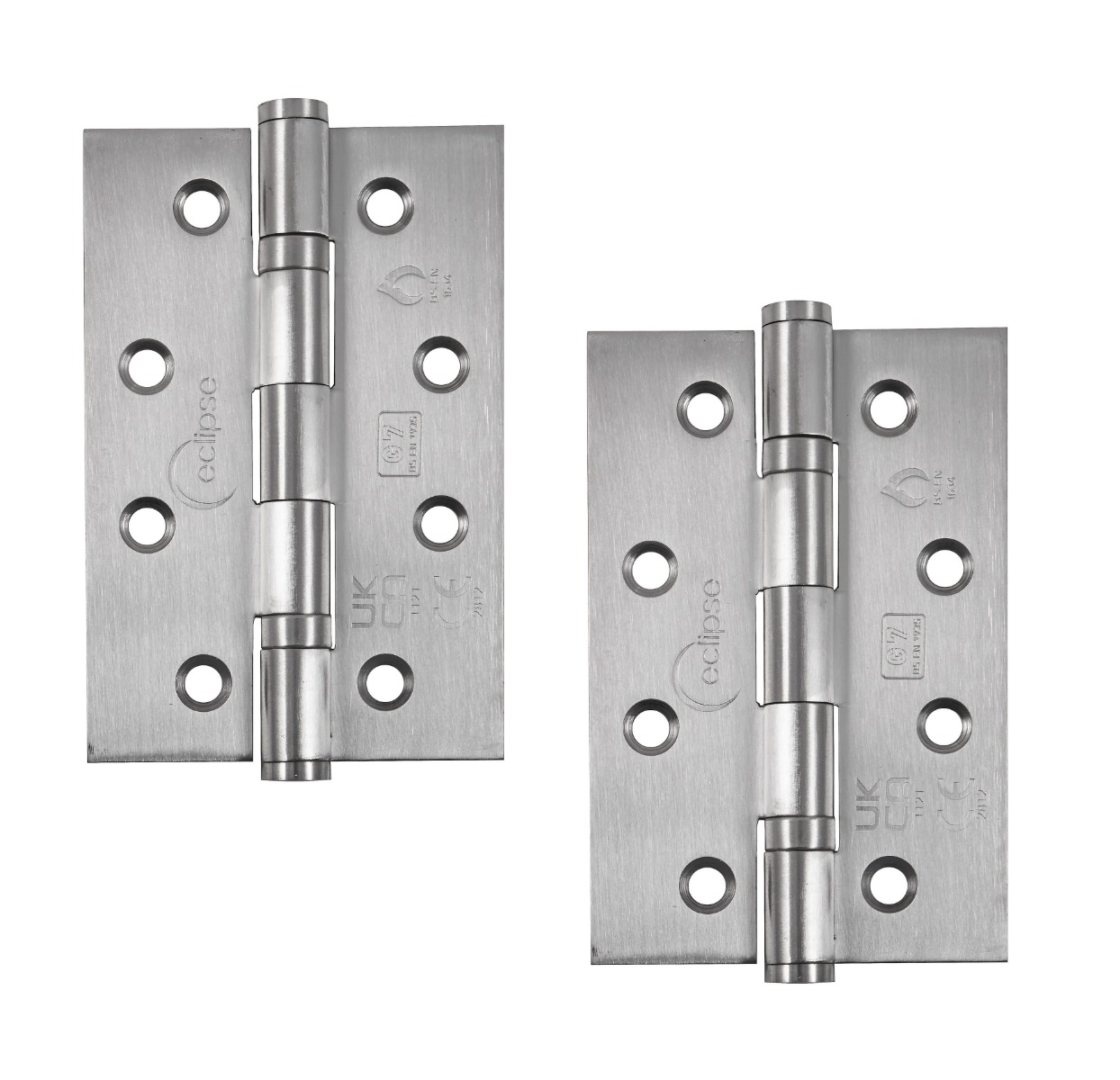 Eclipse Ball Bearing Hinge Grade 7 102x67x2mm SSS 14341 Satin Stainless Steel