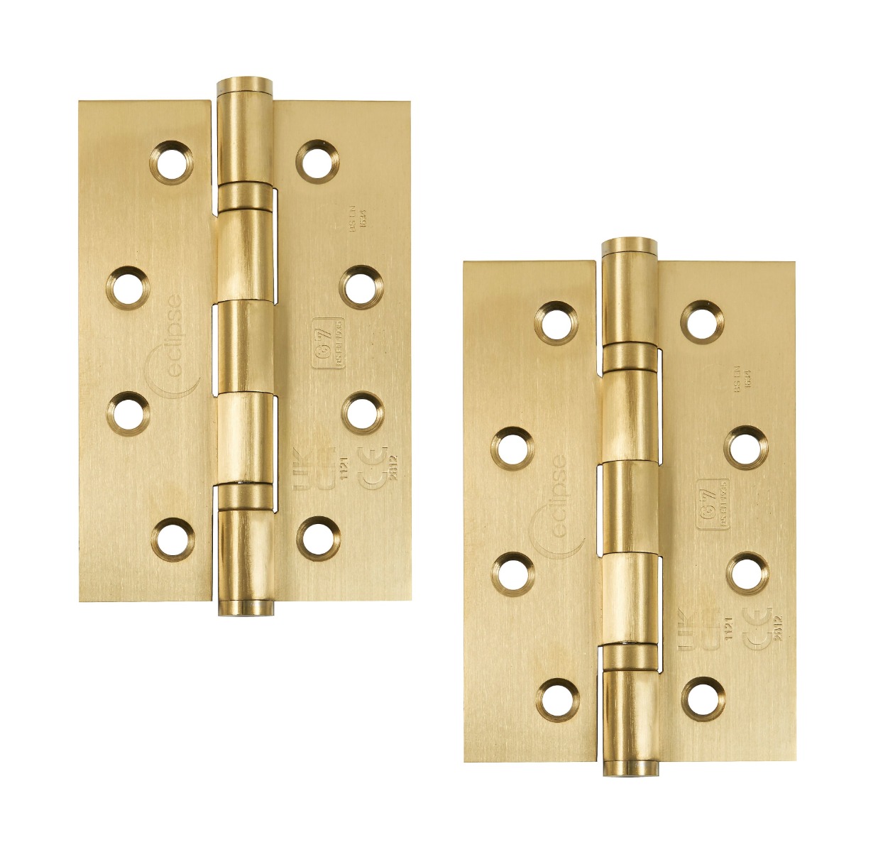 Eclipse Ball Bearing Hinge Grade 7 102x67x2mm SBP 14344 Satin Brass