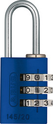 ABUS 145/20 Blue B/EFSPP Blue Std Shackle Combination Padlock 145 Size 20mm