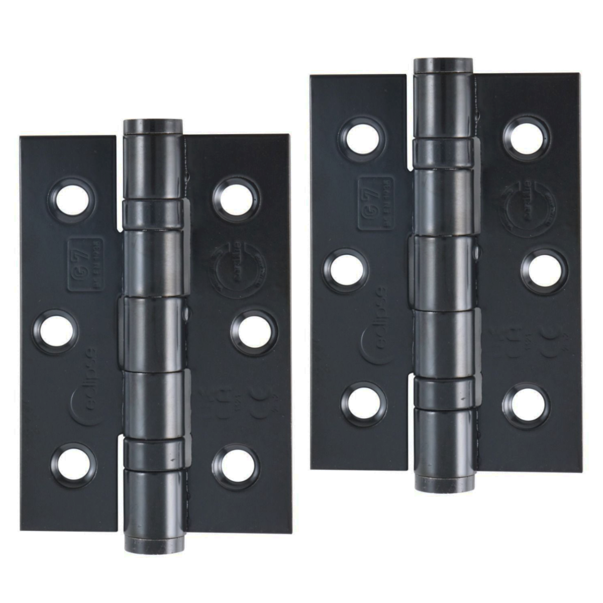 Eclipse Ball Bearing Hinge Grade 7 76x51x2mm BLK 14917 Black