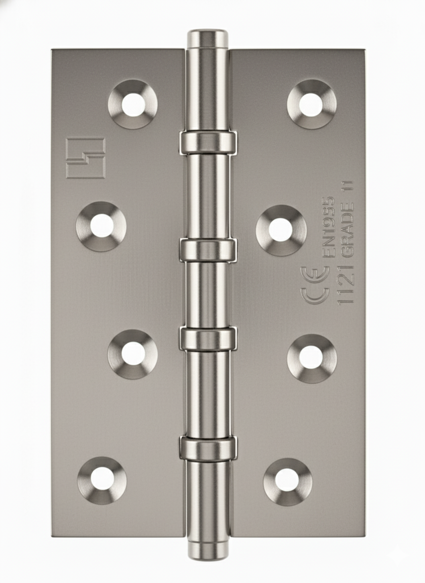 Simonswerk 1540CE Ball Race Brass Butt Hinges 100mm x 65mm c/w Screws Satin Nickel