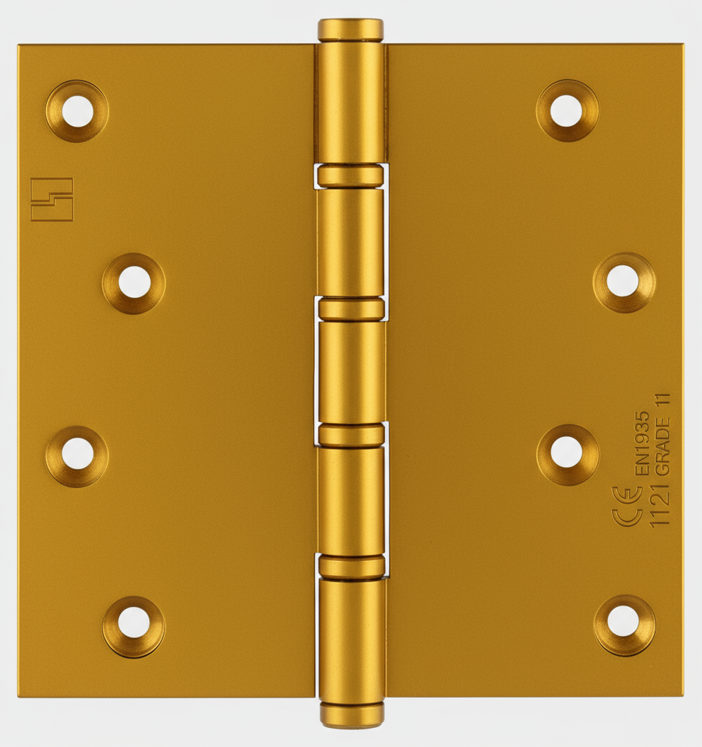 Simonswerk 1560CE Ball Race Brass Butt Projection Hinges CE marked FD30 fire rated 100mm x 100mm c/w Screws Honeycombe