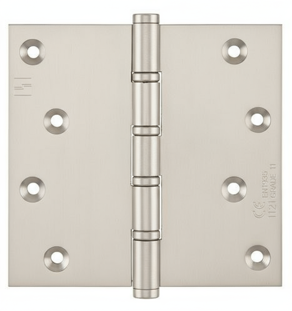 Simonswerk 1560CE Ball Race Brass Butt Projection Hinges CE marked FD30 fire rated 100mm x 100mm c/w Screws Pearl Nickel