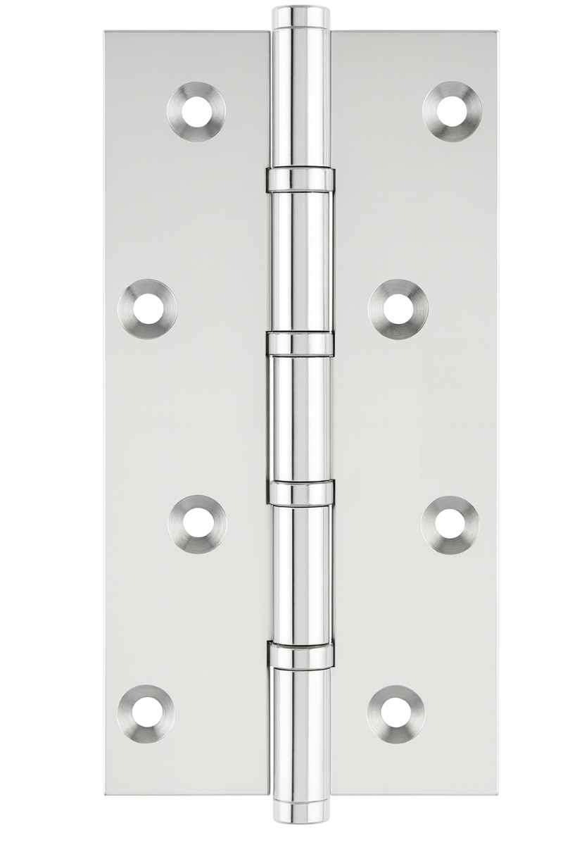 Simonswerk 1580 Ball Race Brass Butt Hinges 152.4mm x 75mm c/w Screws Polished Chrome