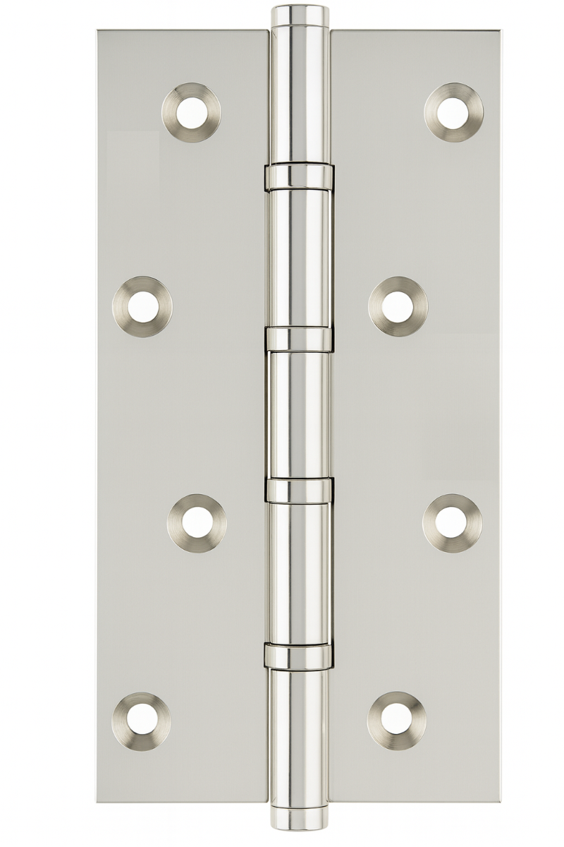 Simonswerk 1580 Ball Race Brass Butt Hinges 152.4mm x 75mm c/w Screws Polished Nickel