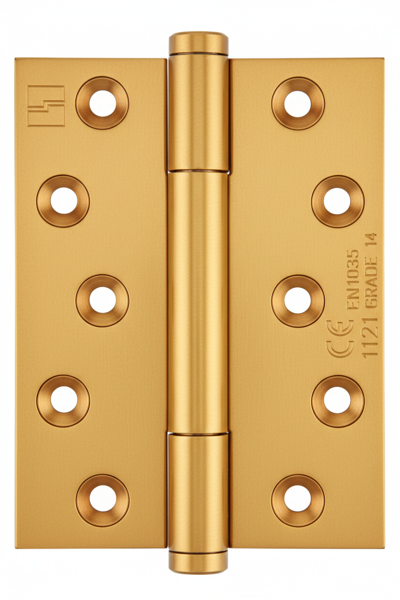Simonswerk 1750 TRITECH Grade 14 Brass Butt Hinge For Door Weight 160kg CE marked FD30 fire rated 100mmx 76mm c/w Screws Honeycombe