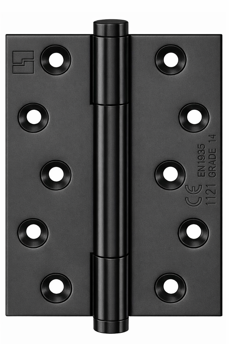 Simonswerk 1750 TRITECH Grade 14 Brass Butt Hinge CE marked FD30 fire rated 100mmx 75mm c/w PVD Matt Black (UK 519)