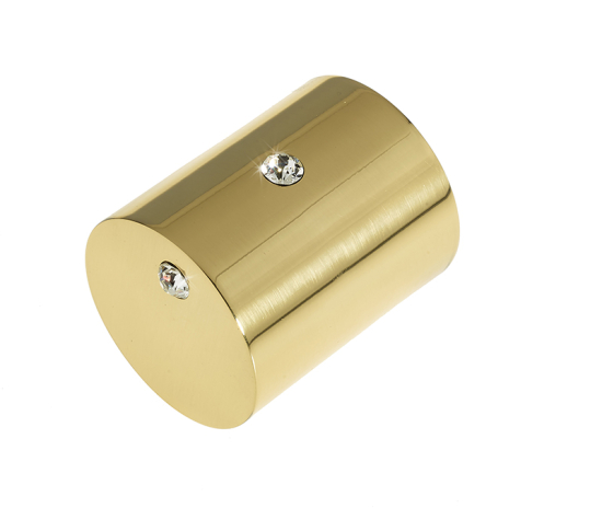 Frelan Crystal Mortice Door Knob Polished Brass 50mm 2014PB