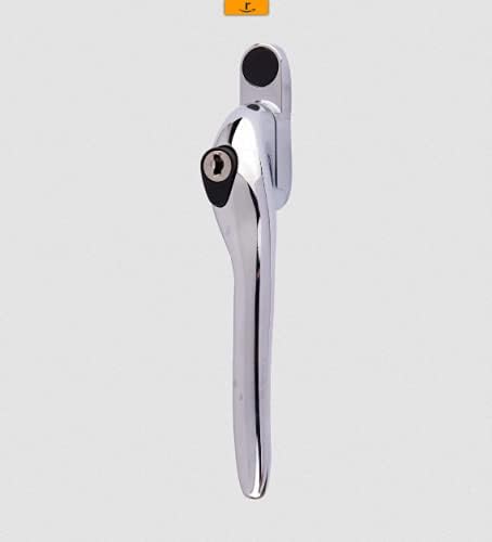 Yale PVCu Inline Lockable Window Handle - Multipack x 2 Polished Chrome P-2YWHLCK40N-PC
