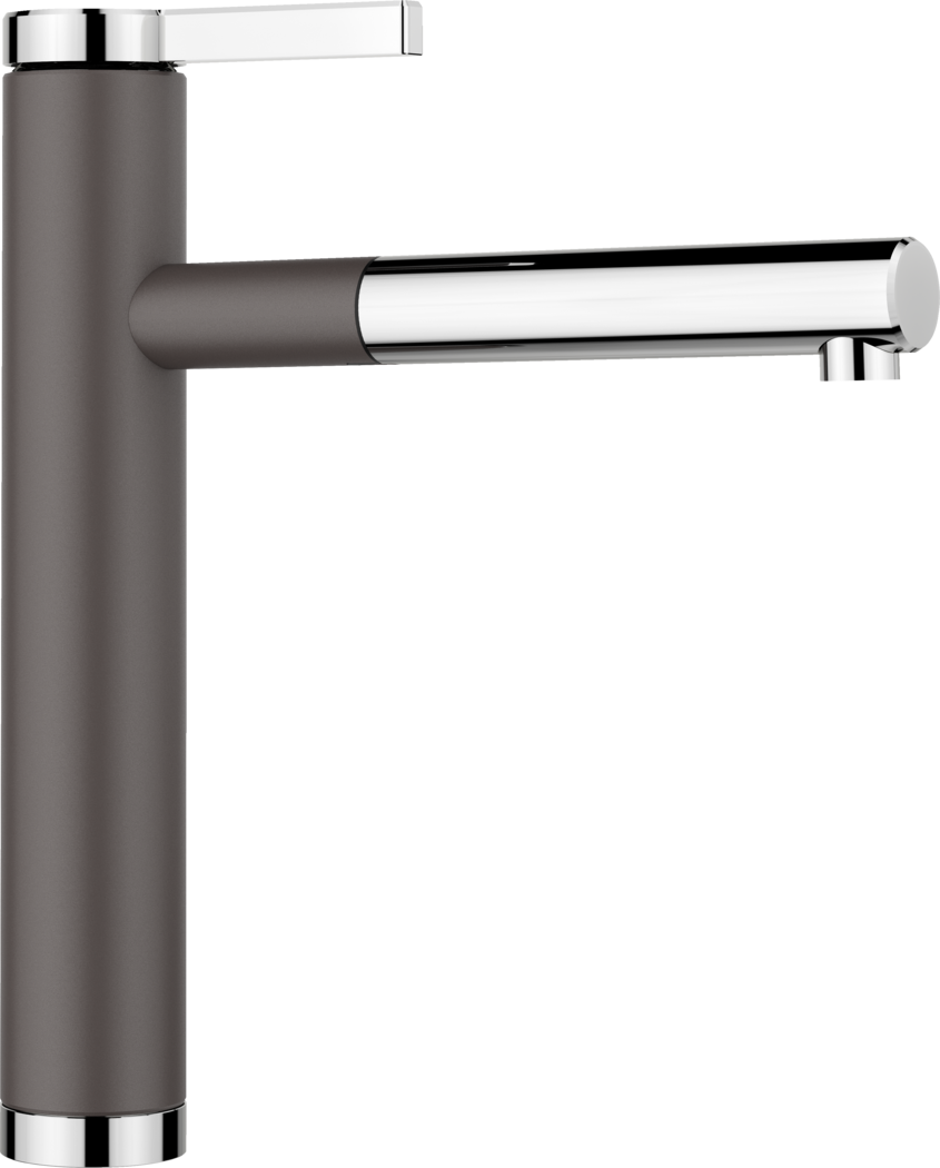 BLANCO LINEE-S Classic Kitchen Tap SILGRANIT Look dual finish Rock grey/chrome