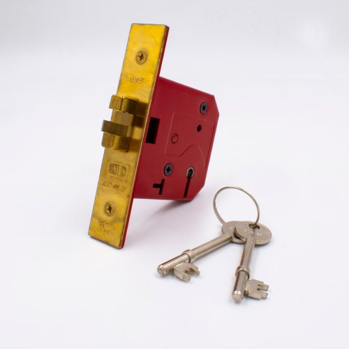 Union 2401 5 Lever Mortice Clawbolt Sliding Door Lock Polished Brasatin Stainless 76mm