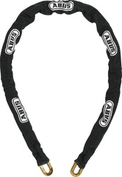ABUS Chain 10KS140 Black Chain 10mm Link x 140cm long Hardened Steel with Sleeve Kettle 10KS Size 140mm