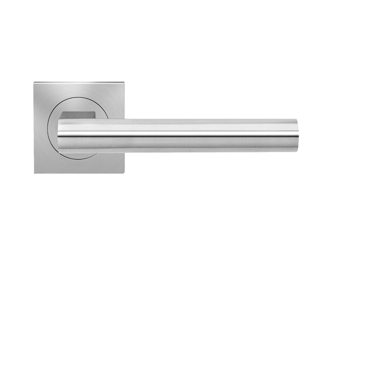 Karcher Design ER45Q Madeira Door Handle on Square shaped rose in satin stainless steel,